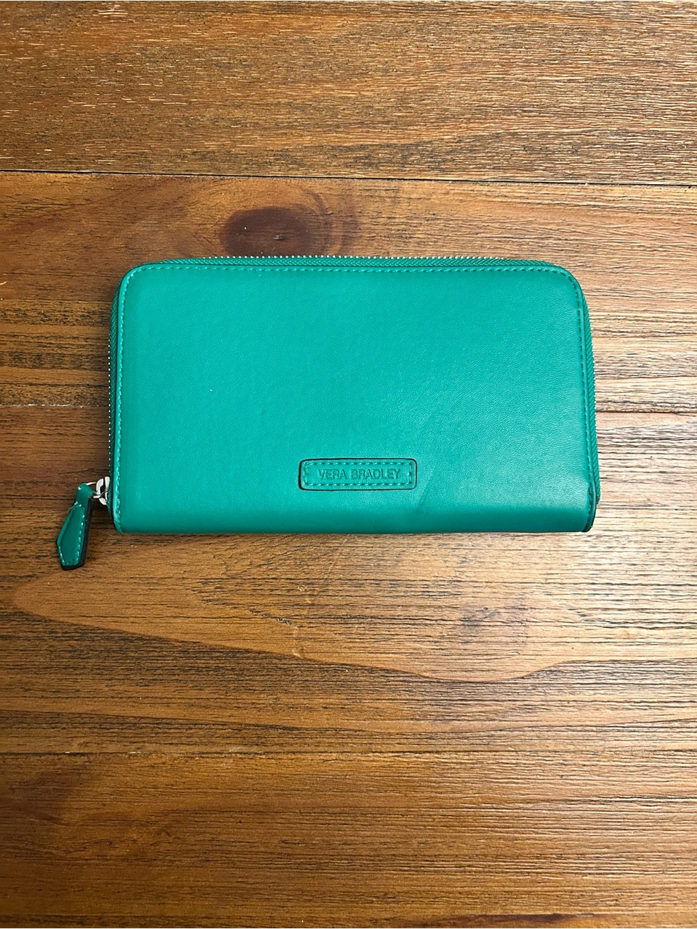 Vera Bradley Green Zip Around Wallet